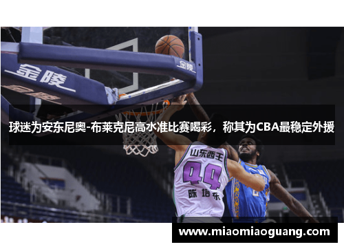 球迷为安东尼奥-布莱克尼高水准比赛喝彩，称其为CBA最稳定外援