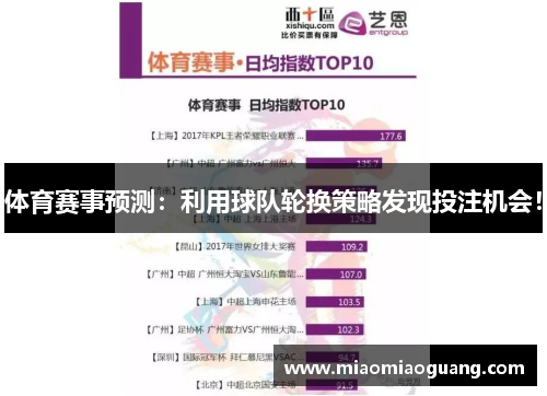 体育赛事预测：利用球队轮换策略发现投注机会！